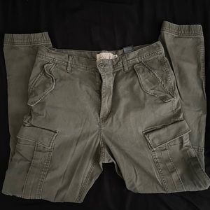 Olive Cargo Jogger Pants